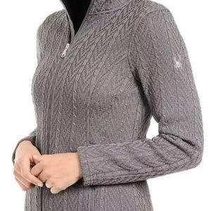 Spyder Major Cable Core Sweater Gray size Medium fits Misses 8/10